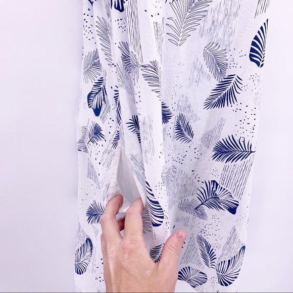Make It Good White Leaf Print Sundress Size Small - Picture 4 of 7